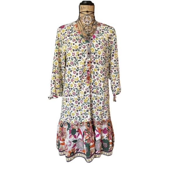 vivante by vsa - women's floral print dress - SIZE LARGE - Picture 1 of 13